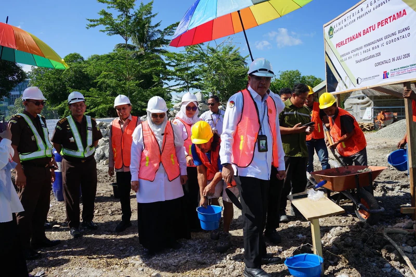Kegiatan Peletakan Batu Pertama Pembangunan Ruang Kelas Baru (RKB) MAN IC Gorontalo