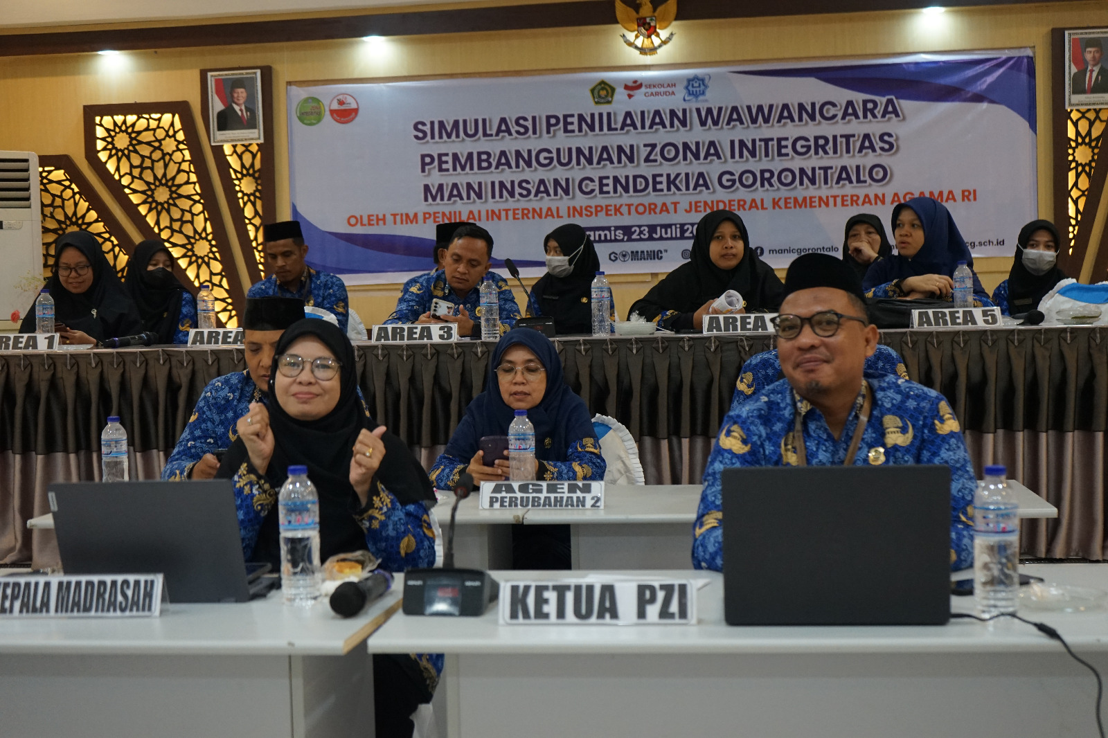 MAN IC Gorontalo Ikuti Simulasi Wawancara Penilaian Zona Integritas oleh Itjen Kemenag RI